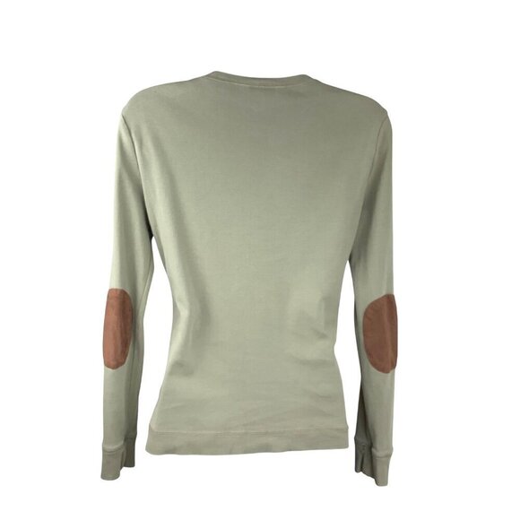 Lauren Ralph Lauren patch elbows  men’s cotton top armygreen long sleeves unisex - Picture 2 of 6